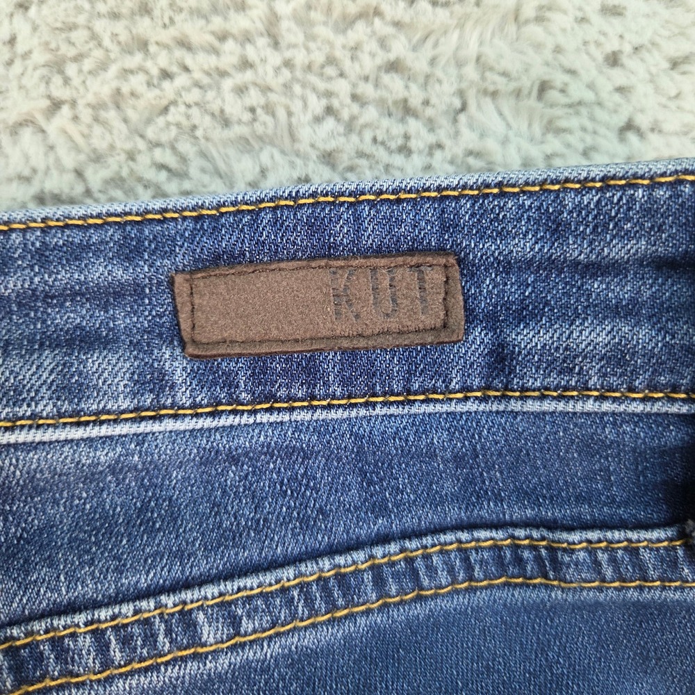 Kut from the Kloth Jeans Catherine Boyfriend Womens Sz 10 Raw Hem Blue - Picture 7 of 13